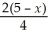 Solve the equation:    =  