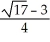 Which of the following is a root of - 3x - 1 = 0? A) B) C) D) E)