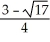 Which of the following is a root of - 3x - 1 = 0? A) B) C) D) E)