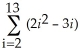 Give the bounds of summation and the index of summation for  