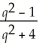 The domain of f(q) =   is A)  all real numbers B)  all real numbers except 1 and -1 C)  all real numbers except -4 D)  all real numbers except -2 and 2 E)  all real numbers except -1, 1, and -2