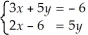 Solve the following system algebraically:  