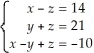 Solve the following system algebraically:  