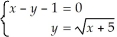 An x-value of a solution of the system   is A)  -1. B)  1. C)  4. D)  -4. E)  11.