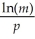 The number of years it takes for an amount which is invested at an annual rate of p and compounded continuously to become m times as large is given by t =    .How long does it take an investment to quadruple if it is invested at an annual rate of 7% and compounded continuously?