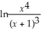 Write the following in terms of ln x and ln(x + 1):  