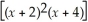 Write the following in terms of ln(x + 2)and ln(x + 4): ln  