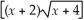 Write the following in terms of ln(x + 2)and ln(x + 4): ln  