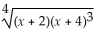 Write the following in terms of ln(x + 2)and ln(x + 4): ln  