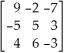 Find transpose of    .