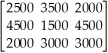 A small airline has 3 flights,A,B,and C,to each of 3 cities in Colorado.The matrix N represents the number of passengers carried in November,and matrix D represents the number of passengers carried in December.Write a matrix that shows the total number of passengers carried in these two months. N = ; D =