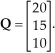 The prices (in dollars per unit)for 3 video tapes are represented by the price vector: A video rental store orders these tapes in the quantities given by the column vector: Find the total cost (in dollars)of the purchase.