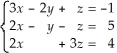 Using the method of reduction,solve the system:  