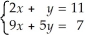 Solve the following system of equations by reducing the matrix:  