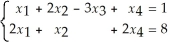 By using matrix reduction,solve the system:  