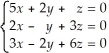 Determine whether the intersection of the planes:    has a unique solution or infinitely many solutions; then solve the system.
