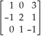 If A =    ,use row reduction to determine    providing it exists.