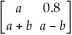 If   is a transitional matrix for a Markov chain,determine the value of b. A)  0.1 B)  0.2 C)  0.4 D)  0.6 E)  0.8