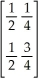 Suppose T =   is the transition matrix for a Markov chain.If Q =   Is the steady-state vector,find   A)    B)    C)    D)    E)   