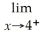 Let f(x)=    .For each of the following,find the limit.If the limit does not exist,so state or use the symbol ∞ or -∞ where appropriate.Hint: Sketch the graph of f. (a)    f(x) (b)    f(x) (c)    f(x) (d)    f(x) (e)    f(x)