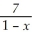     = A)  7 B)    C)  ∞ D)  -∞ E)  0