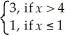 If f(x) =   ,then   F(x) = A)  0 B)  1 C)  3 D)  4 E)  does not exist