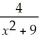 Let f(x) =   .The only value(s) of x for which f is discontinuous is (are)  A)  4. B)  3. C)  -3. D)  -3 and 3. E)  none