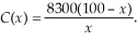 The cost C of processing exhaust gases so that you remove all but x percent of the pollutants is given by    Find the values of x for which C < 0.Discuss the meaning of the results.