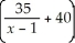 The demand D for a product at price x is given by D =    +40.Find        and discuss what happens at x = 1.