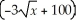 The demand D for a product at price x is given by D = -3    + 100.Find        and discuss what happens at x = 0.