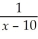 Find the slope of the curve y =    at the point (11,1).