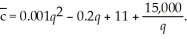 The average cost    of producing q units of a product is given by    Find the marginal cost function.
