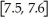 Suppose the position function of an object moving along a number line is given by s = f(t)=    + 5t,where t is in seconds and s is in meters. (a)Find the average velocity over the interval    . (b)Find the velocity when t = 7.5.