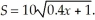 The typing speed of a certain computer student varies with the number of hours of practice x according to    Find S'.