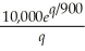 The average cost   for producing q units of product is given by   =   ) At a production level of 900 units,the marginal cost is A)    B)    C)  0.87. D)  0.87e. E)   