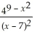 Differentiate: f(x)=  