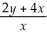 If 2   - xy +   = 4,then   = A)  4x - 1 + 2y. B)    C)    D)    E)    =  