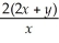 If 2   - xy +   = 4,then   = A)  4x - 1 + 2y. B)    C)    D)    E)    =  