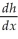 For an isosceles right triangle,the length of the hypotenuse h is related to the length of a side x by    Find    ,the rate of change of the hypotenuse with respect to to a side.