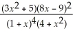 If y =   ,logarithmic differentiation gives y' = A)    +   -   -   B)      C)    +   +   +   D)      E)   