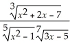 Use logarithmic differentiation to find    from y =    .