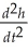 The height h(t)of a rock dropped off of a 200 foot building is given by h(t)= 200 - 16    ,where t is the time measured in seconds.Find    ,the acceleration of the rock,when t = 3.