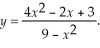 Determine the equations of the vertical asymptotes and non-vertical asymptotes for the graph of  