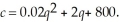 A manufacturer found that the total cost c of producing q units of a product is given by    At what level of production will average cost be a minimum?