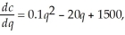 <strong>A manufacturer of a product has a marginal cost function given by where c is the total cost (in dollars)of producing q units of a product.If fixed costs are $30,000,then the total cost of producing 30 units is</strong> A) $66,600. B) $66,700. C) $66,800. D) $66,900. E) $67,000.