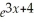   dx = A)    + C B)  3   + C C)  (3x + 4)    + C D)      + C E)    + C