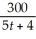 The rate of production of a new line of products is given by    = 300 +    .Find x(t).