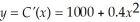 A company has determined that its marginal cost function (in dollars)is given by    where x is the number of units made.Find the total cost for making 6 units by finding the area in the first quadrant bounded by    and the lines y = 0,x = 0,and x = 6.