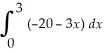 The producers of a long running television show expect the number of viewers (in thousands)to decrease at a rate of V'(x)= -20 - 3x,where x is the number of weeks after the television season begins.Find the total decrease in viewers in the first three weeks by evaluating    .