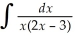 Use the formula    ln    + C to find    .